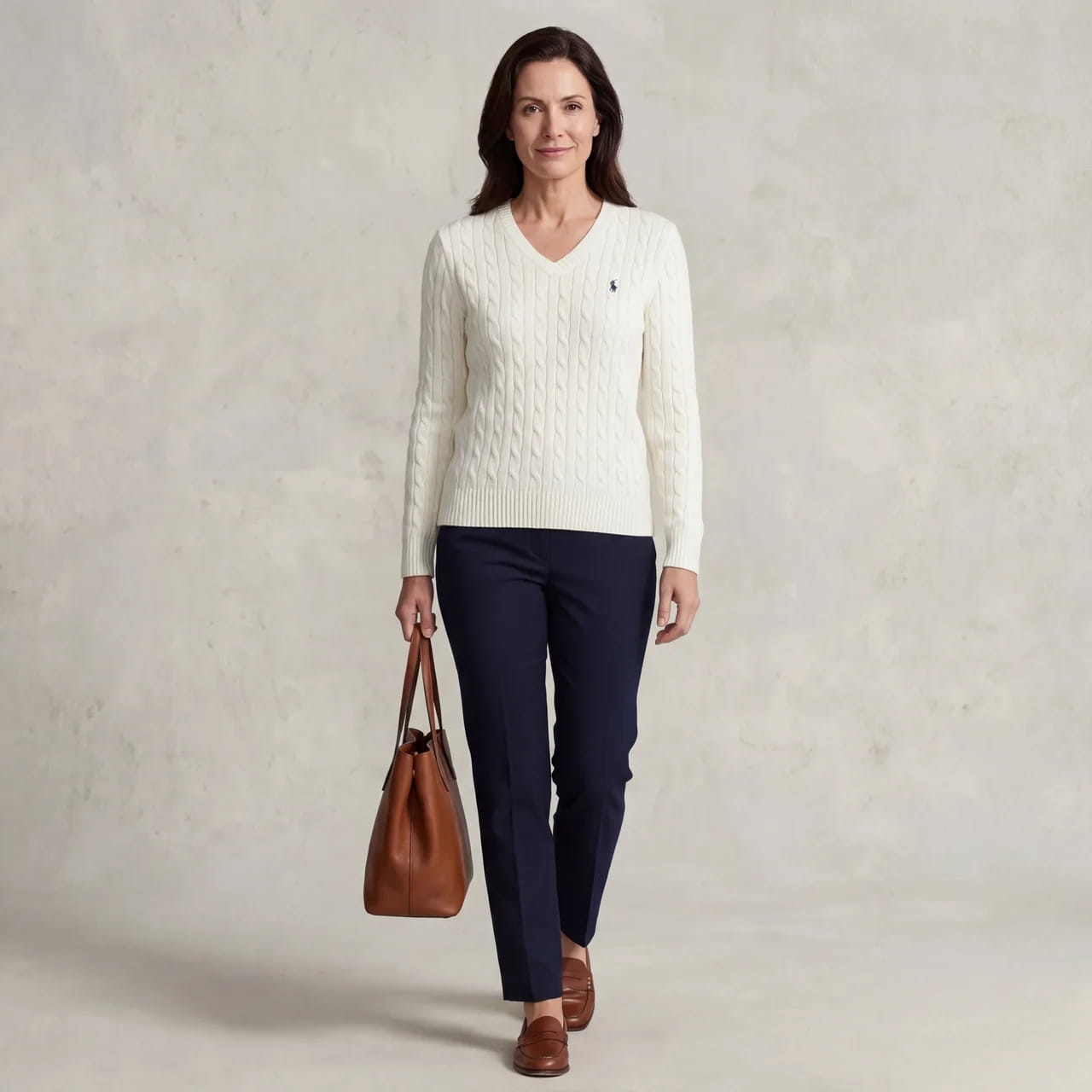 Sweater Polo Ralph Lauren Cable Knit V-Neck