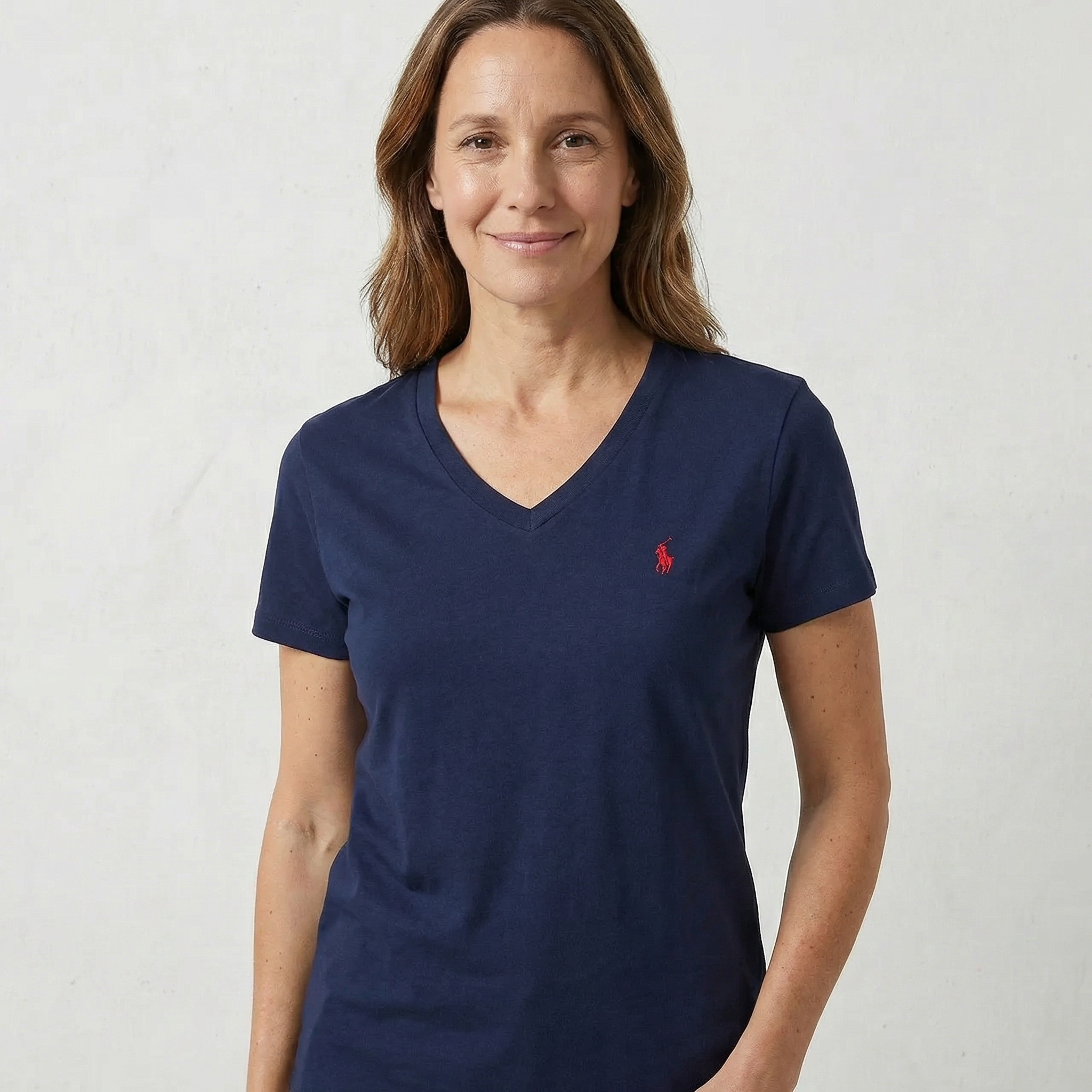 Remera Polo Ralph Lauren Cuello V Mujer