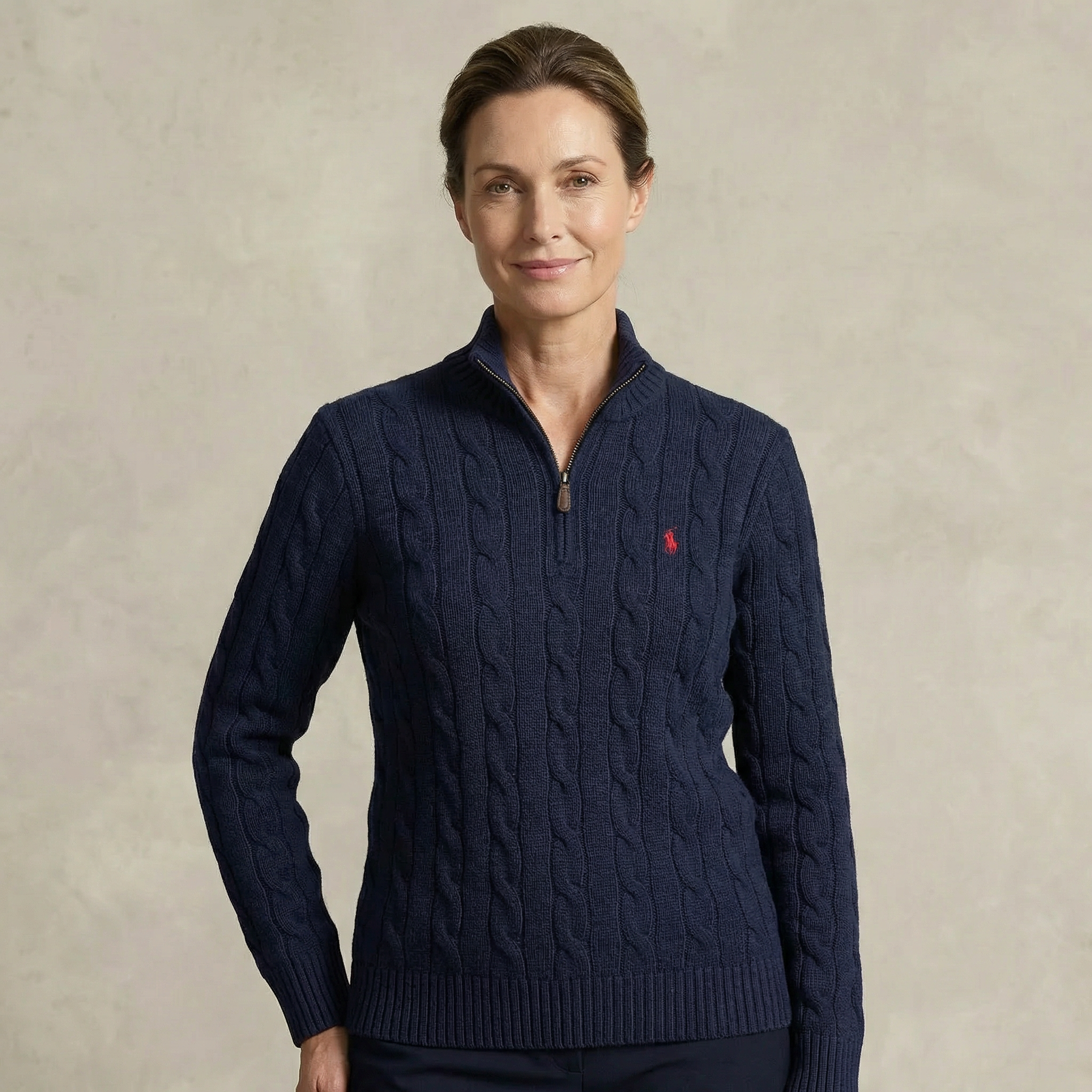 Sweater Trenzado Quarter Zip