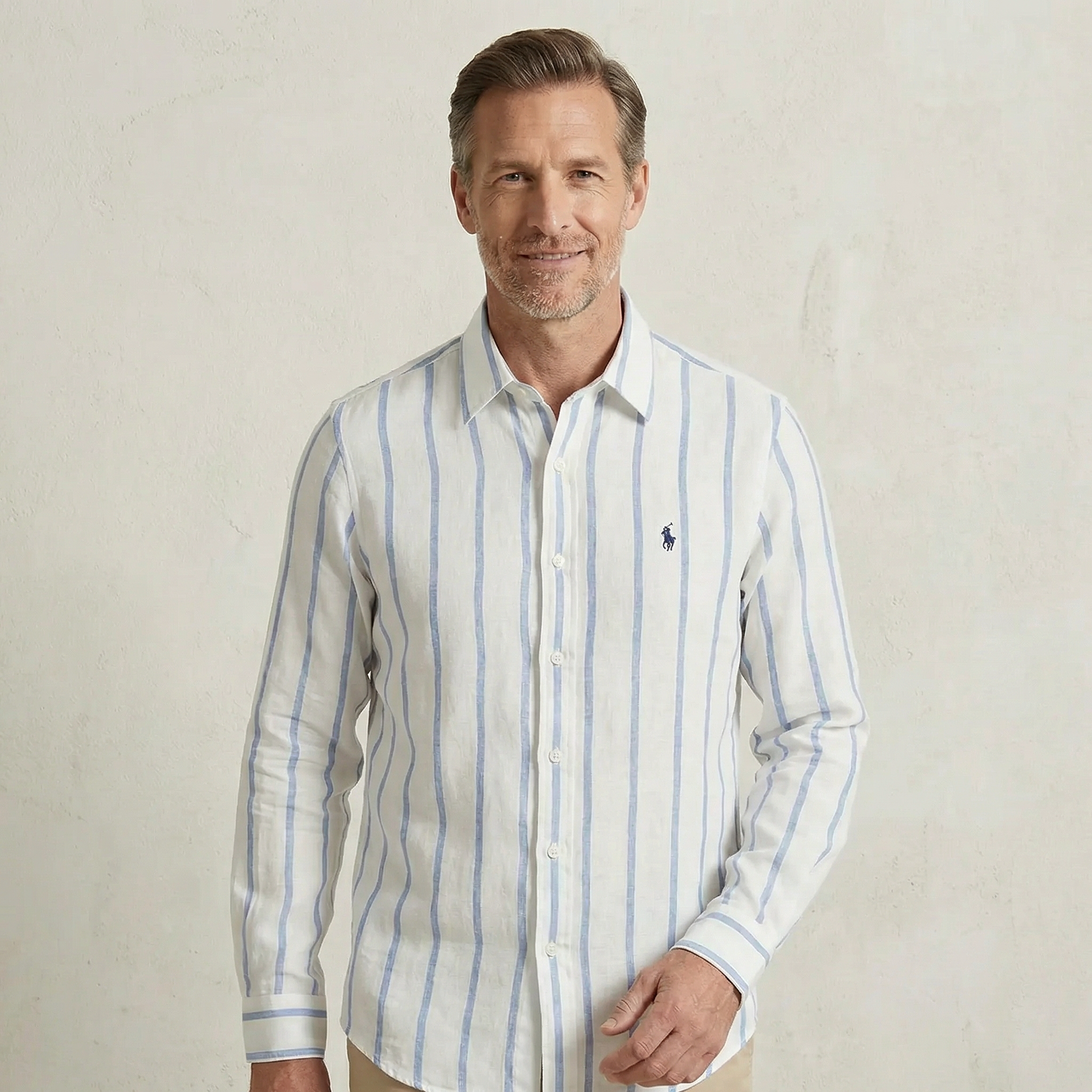 Camisa Polo Ralph Lauren Striped Classic Linen
